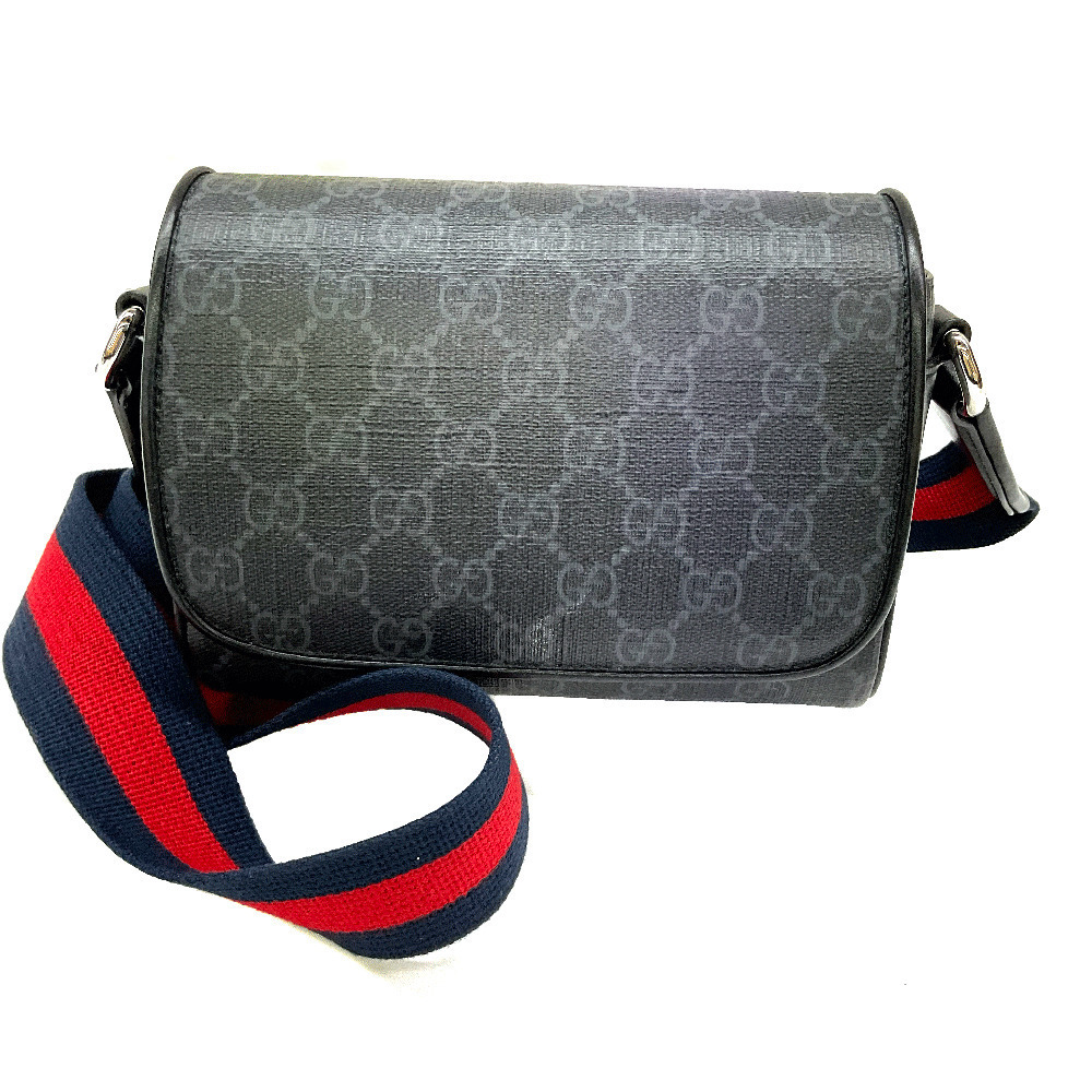 Gucci GG Super Bag Supreme Gray Black Navy Blue Red Shoulder Camera Crossbody